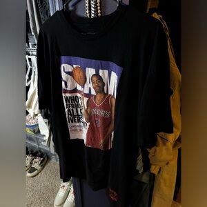 🔥Vintage 1997 Michell & Ness Allen Iverson Slam Magazine T-shirt Size XXL🔥